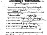 Wilhelm and Ernestine's marriage certificate. The witnesses names are hard to read. The first may be Carl ? The second may be Albert Klinz