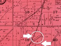 The original 40 acre farm may have been owned by Elijah Bowron. Wilhelm's first 10 acres were most likely part of Elijah's 40 acres. Across the road was another neighbor who would soon be in the news: Thomas McCool.