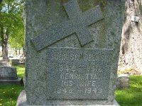 Henrietta Boldewahn & John Schoblaski's gravestone in Riverside Cemetary in Oshkosh, Wisconsin